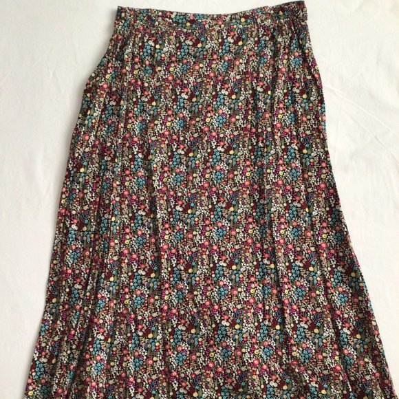Christopher & Banks multicolor floral button front skirt - Picture 7 of 10